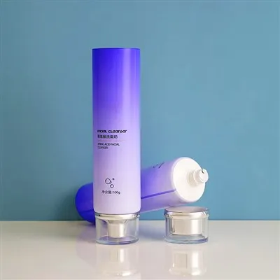 100ml 120ml Nhựa PE tùy chỉnh Mỹ phẩm Ống nhựa Sữa rửa mặt Ống bóp Hộp đựng kem chăm sóc da có nắp vặn